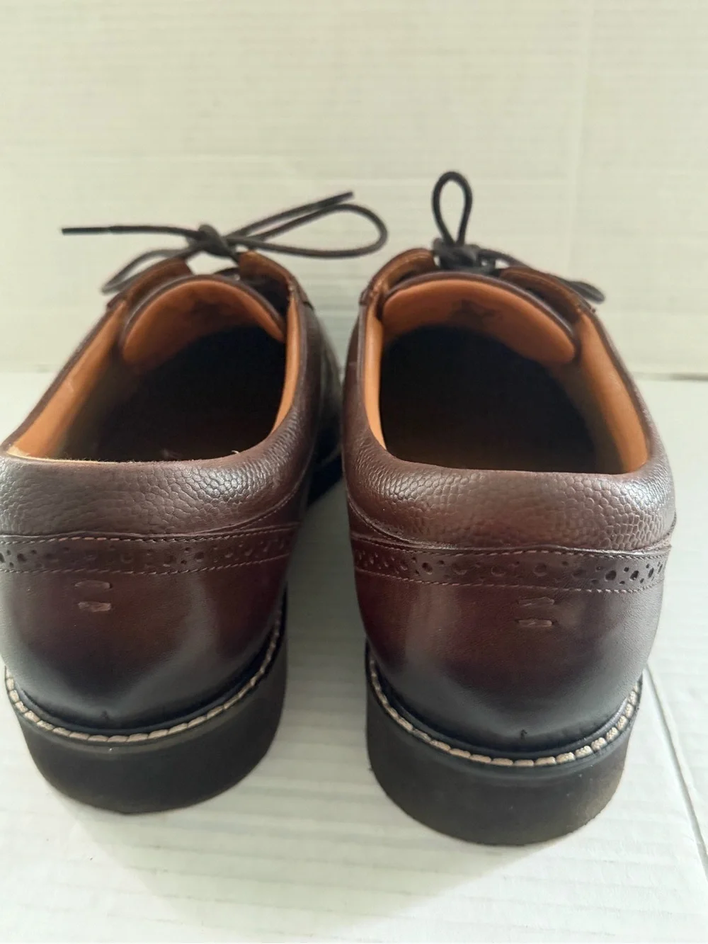 Rockport Fallo Men’s Brown 13 Wide Oxfords Wingtip Leather Dress Shoes